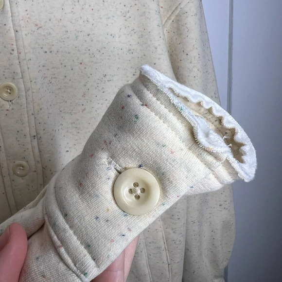 Something Navy - Ivory Donegal Candy Shirt Jacket Shacket - XS - Picture 5 of 8